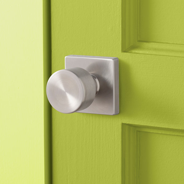 Brushed nickel interior door shop knobs